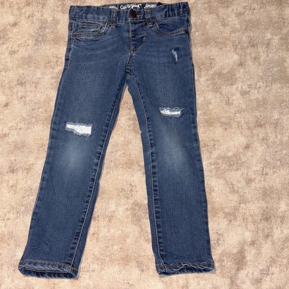Cat & Jack Women's Dark Blue Straight Leg Jeans
